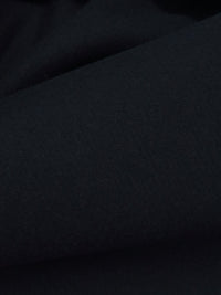 Dark Midnight Blue Wool/Polyester Flannel Suiting - NY Designer - 59W