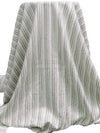 Cream/Dark Navy/Pastel Gray/Black Linen/Cotton Yarn-Dyed Vertical Stripe Weave Midweight Woven 56W