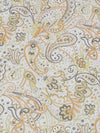 Salt White/Cheddar/Iron Gray/Multi 100% Cotton Ornate Paisley Print Lawn - NY Designer - 44W