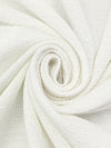 Eggshell Cotton/Polyester Boucle Suiting - Imported From Italy - 54W