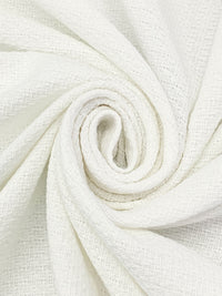 Eggshell Cotton/Polyester Boucle Suiting - Imported From Italy - 54W
