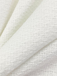 Eggshell Cotton/Polyester Boucle Suiting - Imported From Italy - 54W