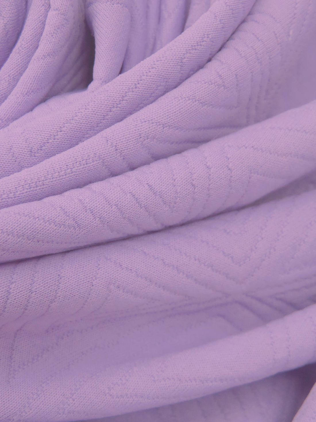 Wisteria Polyester/Lycra Geometric Quilted-Look Weave Jacquard Double Knit 58W