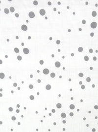 White/Sterling Gray 100% Cotton Dot Print Voile - NY Designer - 58W