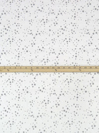 White/Sterling Gray 100% Cotton Dot Print Voile - NY Designer - 58W