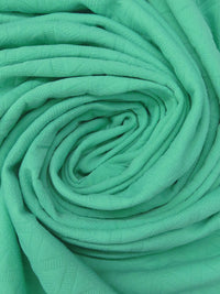 Caribbean Green Polyester/Lycra Geometric Quilted-Look Weave Jacquard Double Knit 62W