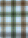 Light Steel Blue/Rifle Green/Dark Gingerbread 100% Cotton Yarn-Dyed Plaid Lawn Shirting - NY Designer - 60W