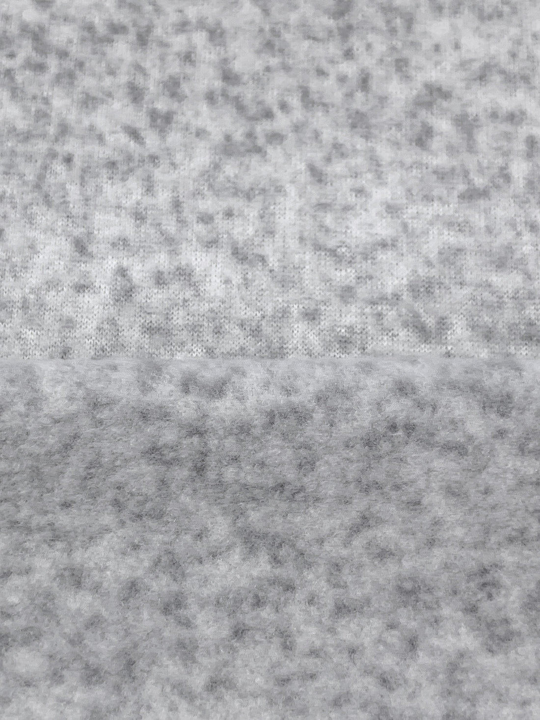 Pale Pewter Gray Polyester/Lycra Heathered-Look Print Brushed Sweater Knit 60W