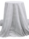 Pale Pewter Gray Polyester/Lycra Heathered-Look Print Brushed Sweater Knit 60W