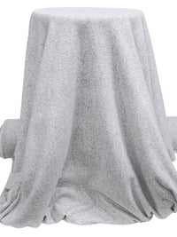 Pale Pewter Gray Polyester/Lycra Heathered-Look Print Brushed Sweater Knit 60W