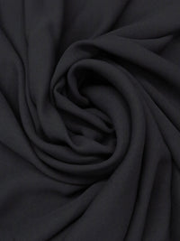 Chalkboard Black 100% Rayon Crepe Double Georgette - NY Designer - 58W