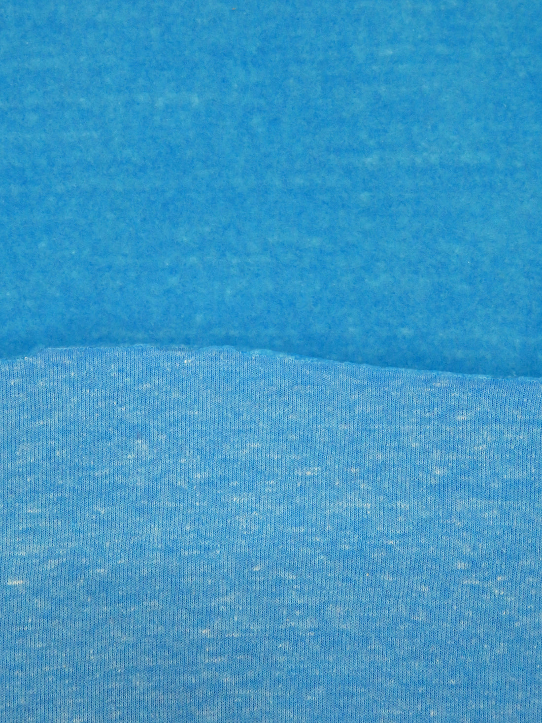 Rich Electric Blue Cotton/Polyester Heathered Sweatshirt Fleece 58W