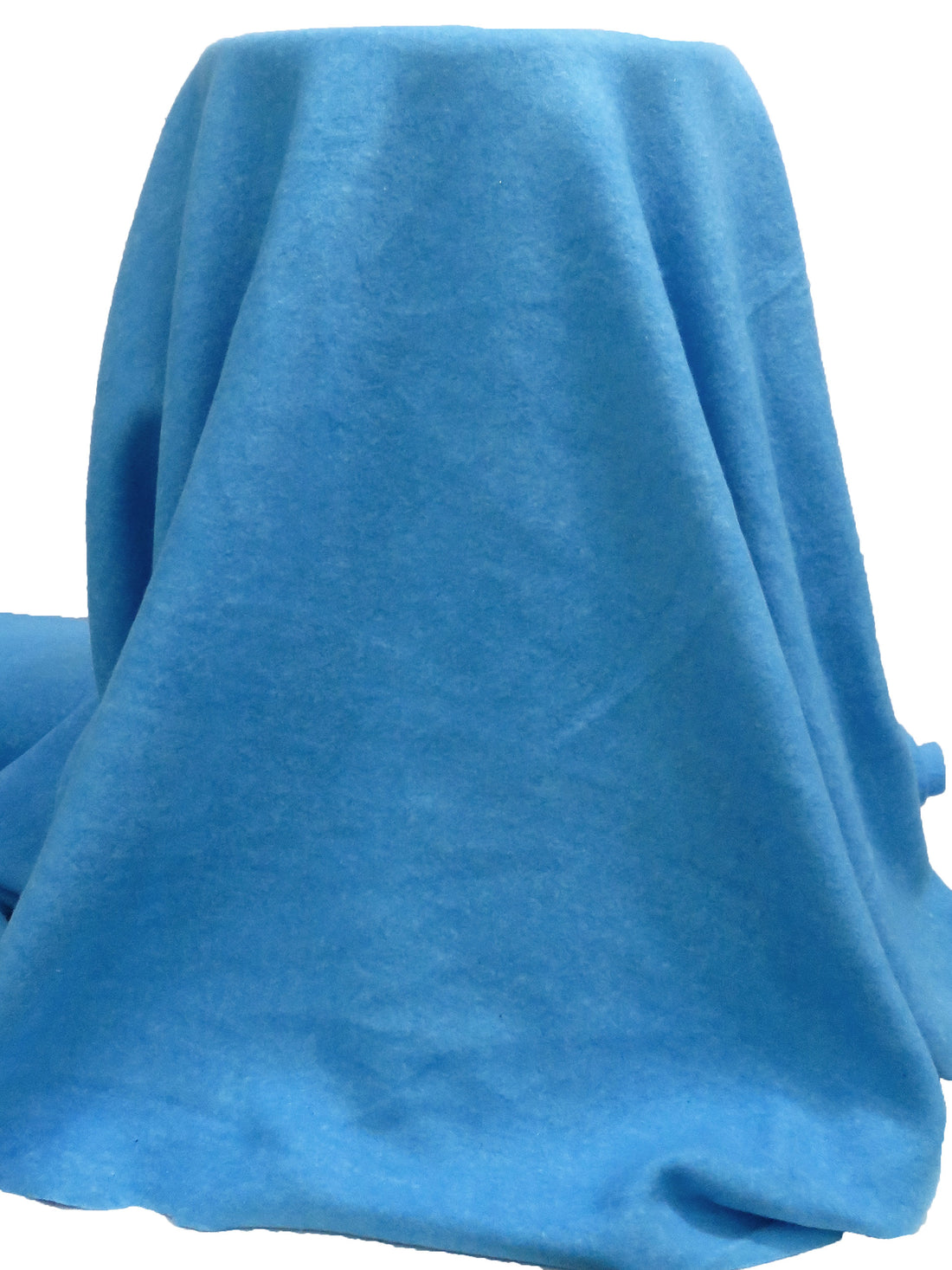 Rich Electric Blue Cotton/Polyester Heathered Sweatshirt Fleece 58W