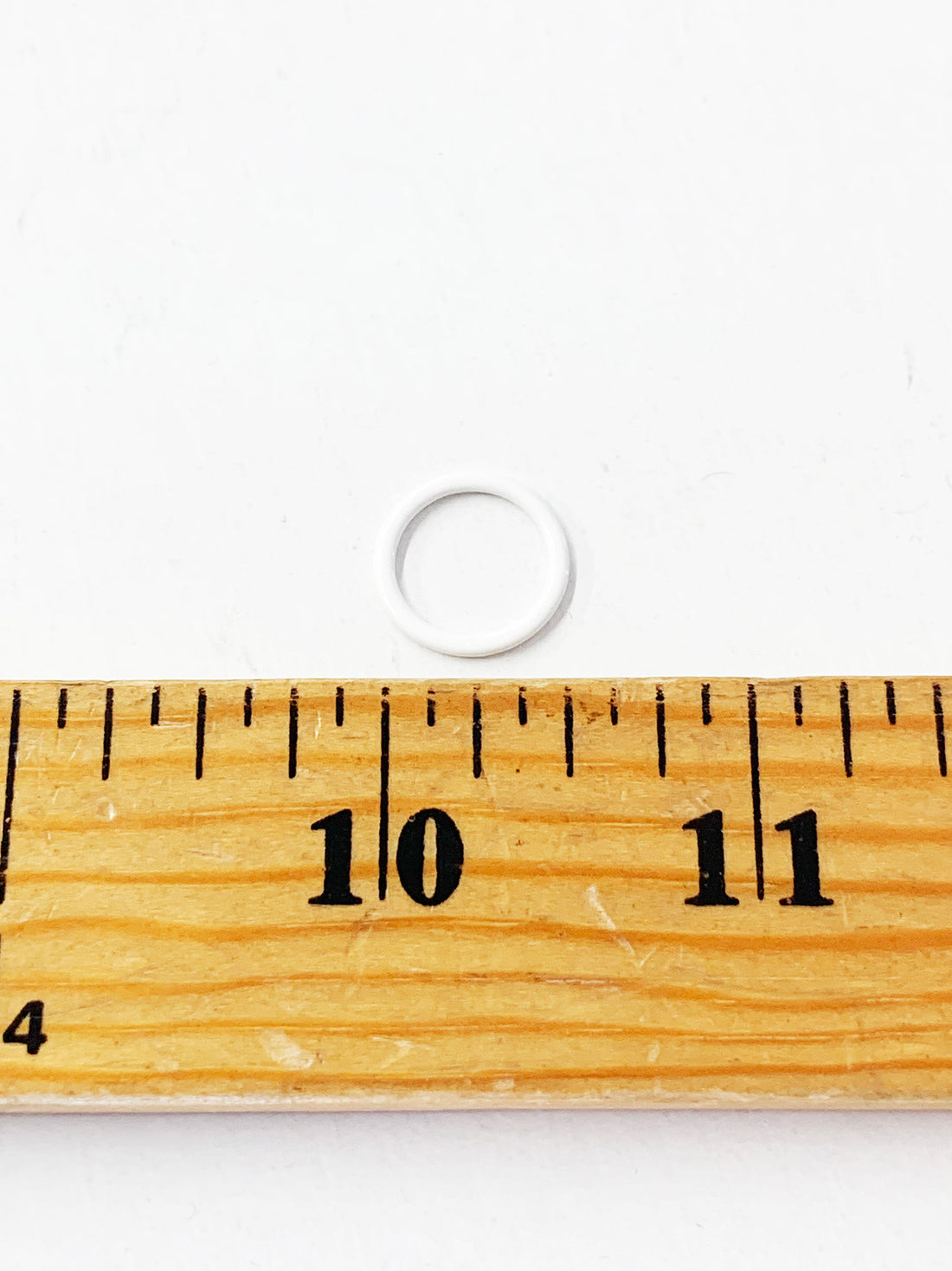1/2" White Bra Strap Ring - 10 Per Bag