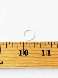 1/2" White Bra Strap Ring - 10 Per Bag