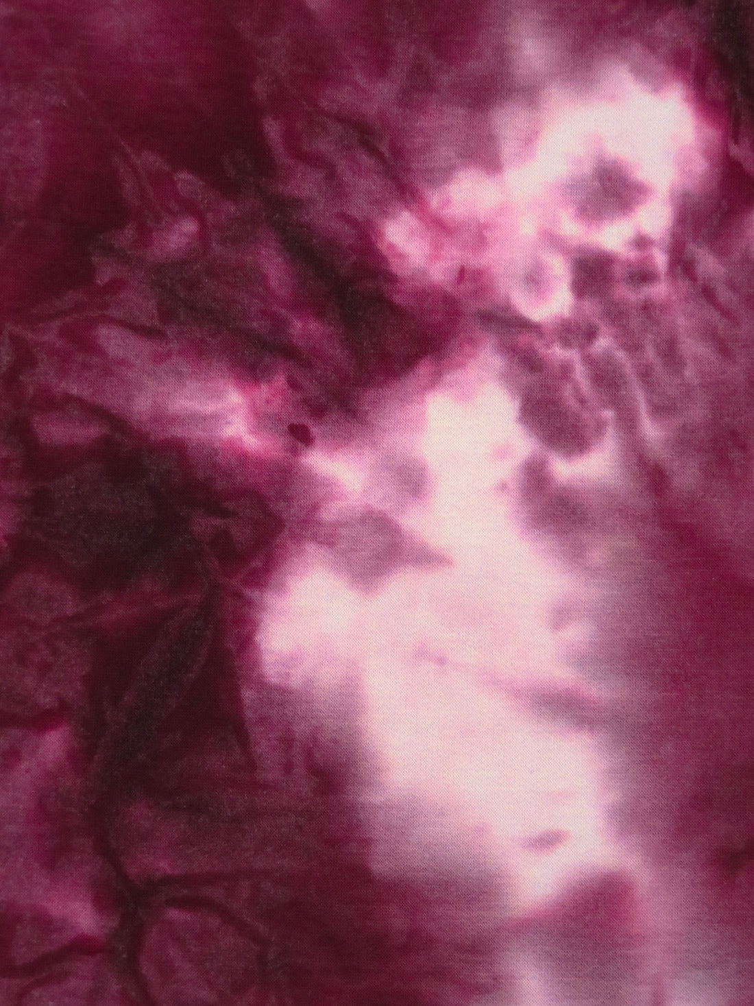 Dark Beetroot/Pale Pink Polyester/Rayon/Lycra Tie-Dye Print French Terry Knit 58W