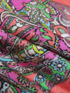 Hot Magenta/Salamander/Kelly Green/Multi Rayon/Lycra Ornate Paisley Print Jersey Knit 56W