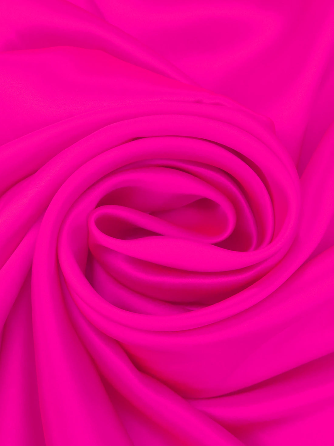 Neon Pink 100% Silk Charmeuse - NY Designer - 56W