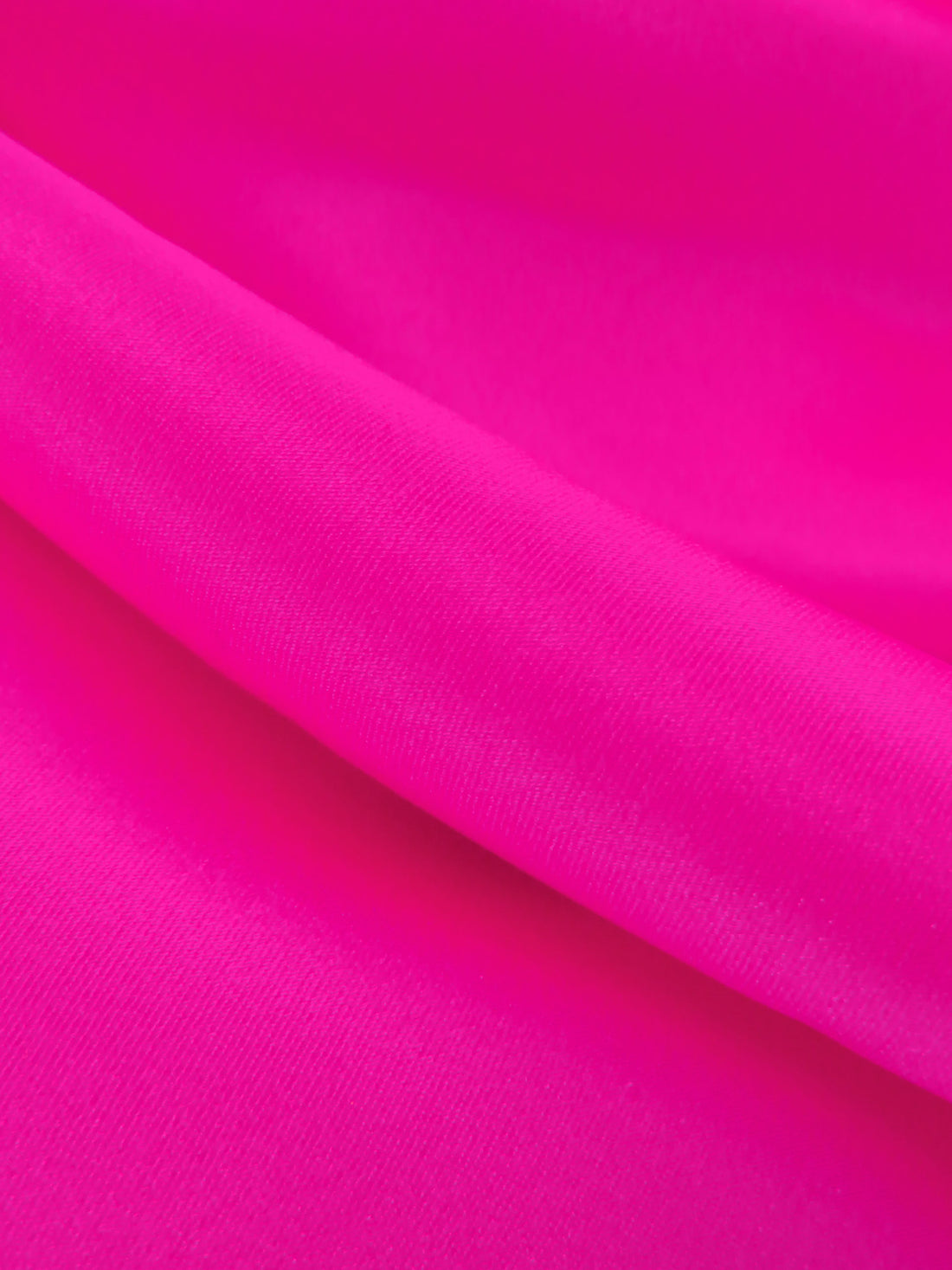Neon Pink 100% Silk Charmeuse - NY Designer - 56W