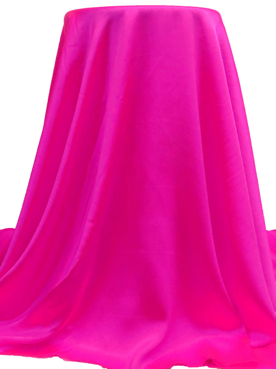 Neon Pink 100% Silk Charmeuse - NY Designer - 56W