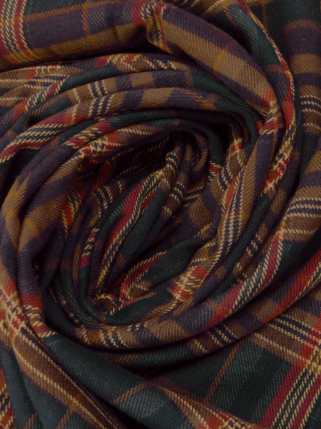 Black/Maroon/Sepia/Multi 100% Polyester Plaid Weave Suiting - NY Designer - 57W