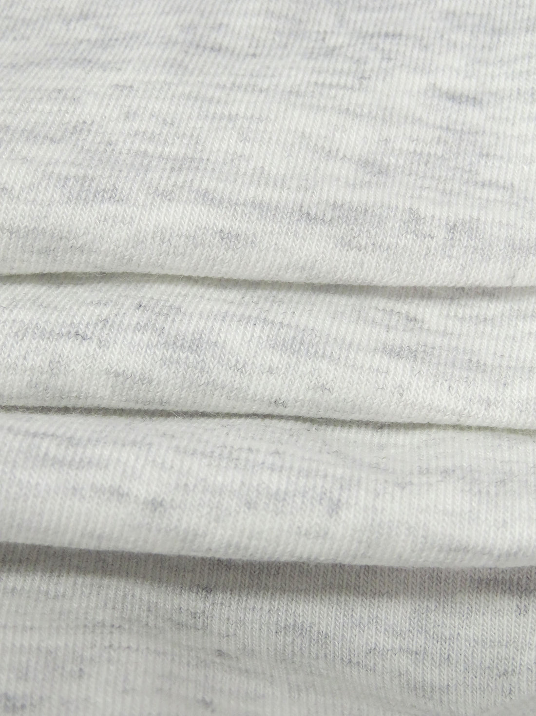 Off-White/Light Gray Cotton/Lycra Heathered Jersey Knit 57W