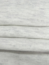Off-White/Light Gray Cotton/Lycra Heathered Jersey Knit 57W