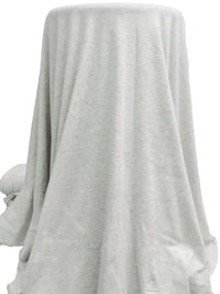 Off-White/Light Gray Cotton/Lycra Heathered Jersey Knit 57W