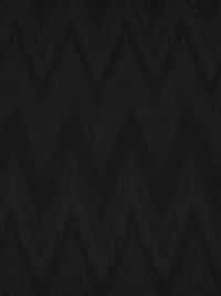Pitch Black 100% Polyester Ikat Chevron Weave Jacquard - NY Designer - 62W
