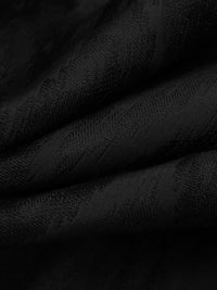 Pitch Black 100% Polyester Ikat Chevron Weave Jacquard - NY Designer - 62W
