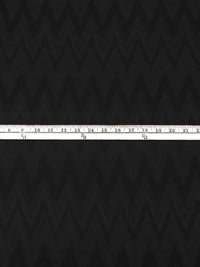 Pitch Black 100% Polyester Ikat Chevron Weave Jacquard - NY Designer - 62W