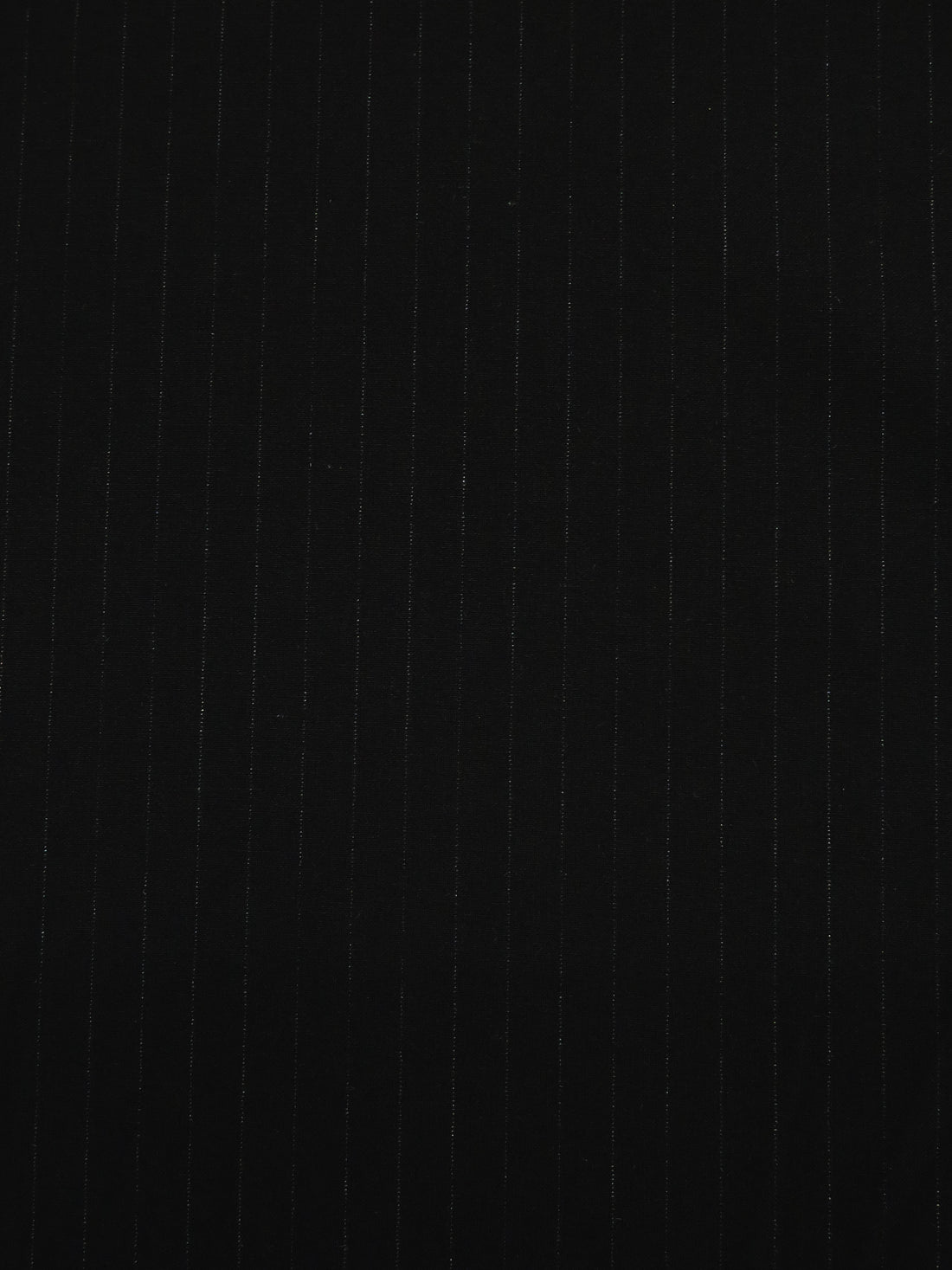 Pitch Black/White Polyester/Rayon/Lycra Faded Vertical Pinstripe Stretch Suiting 58W