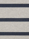 Heathered Accessible Beige/Space Blue Rayon/Lycra Horizontal Stripe Design Jersey Knit 62W