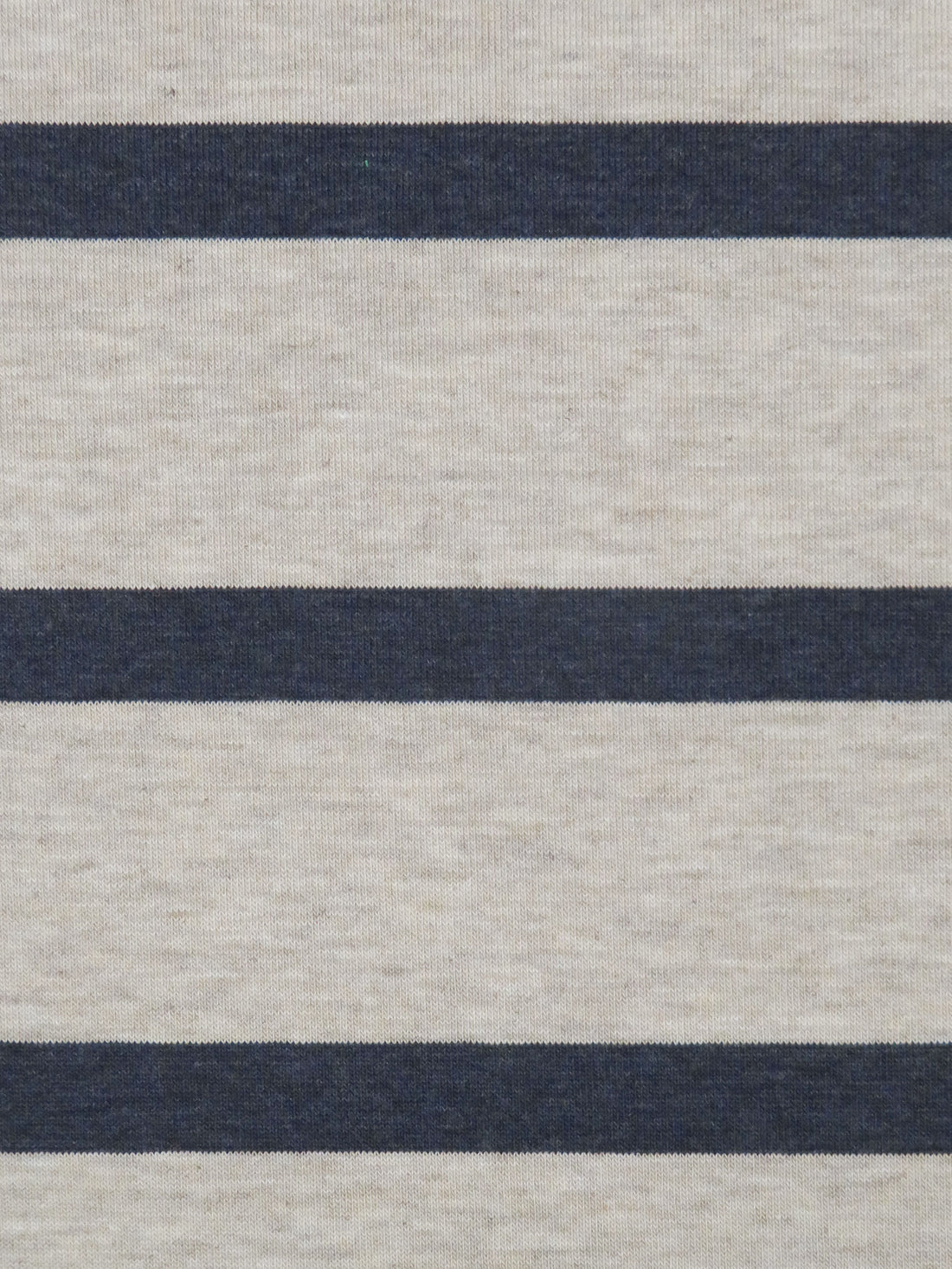 Heathered Accessible Beige/Space Blue Rayon/Lycra Horizontal Stripe Design Jersey Knit 62W