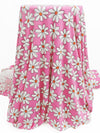 Carnation Pink/White/Orange Soda/Black Polyester/Lycra Daisy Print DTY Knit 58W