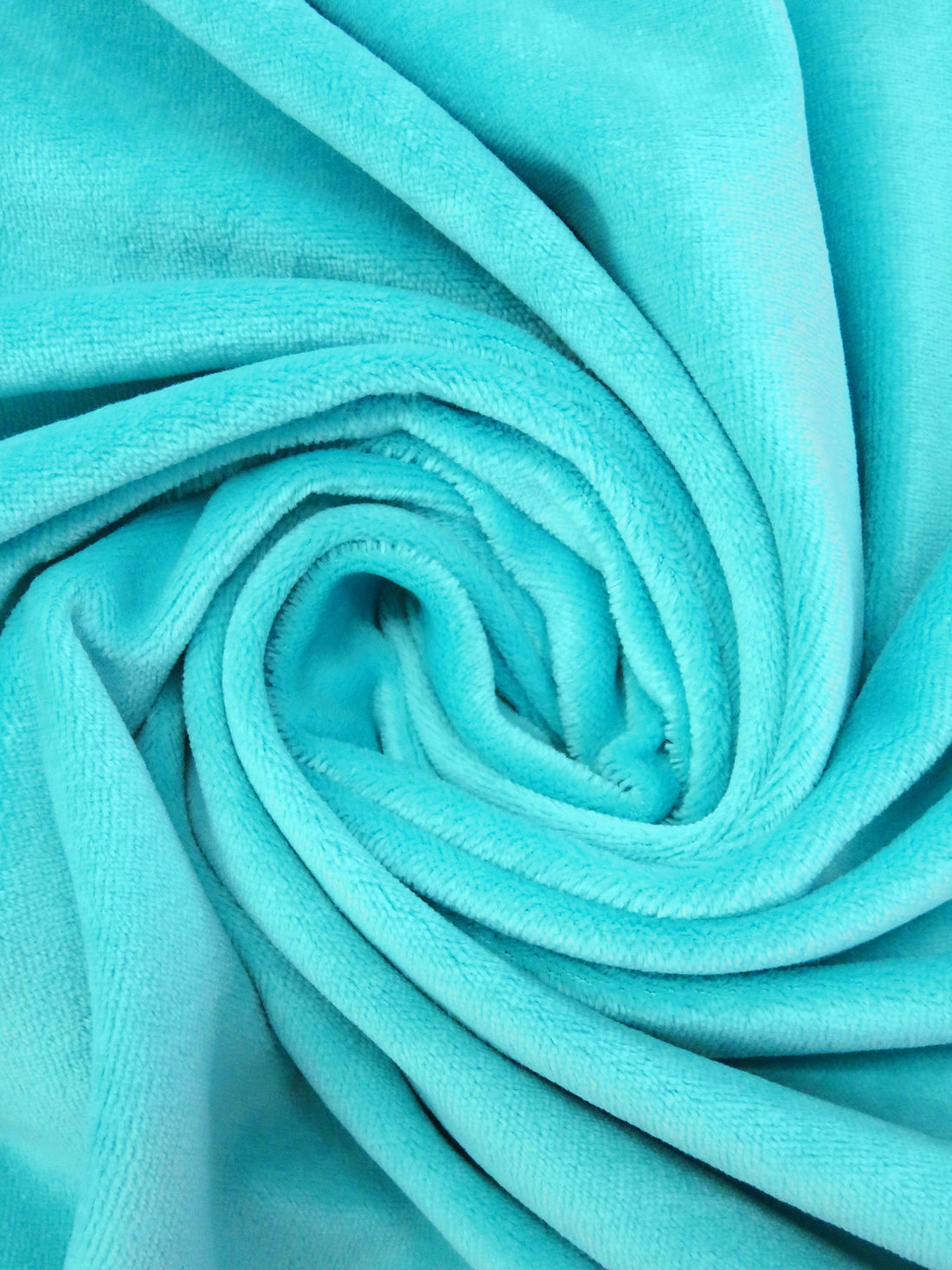 Aqua Cotton/Polyester/Lycra Velour Knit 60W
