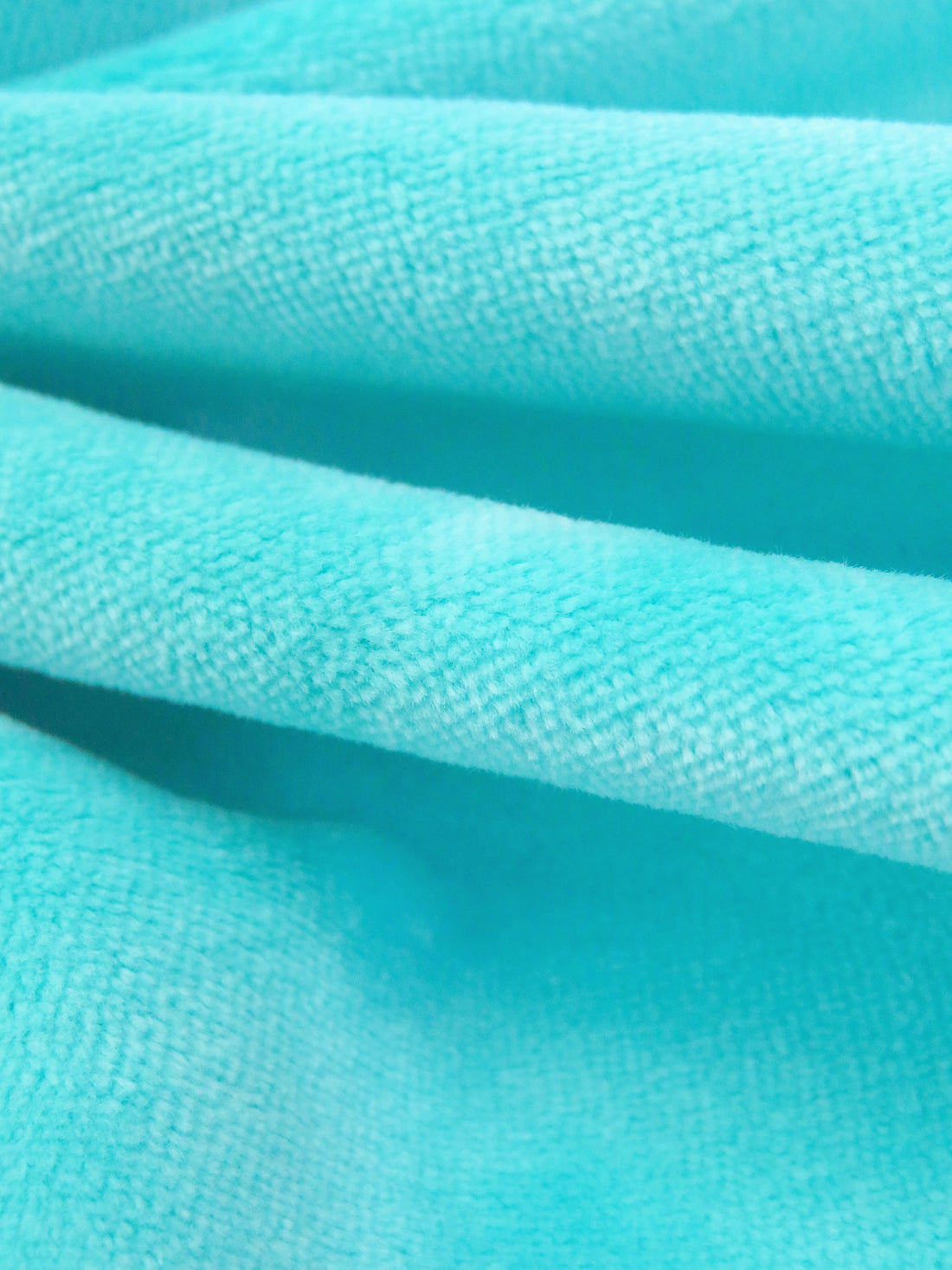 Aqua Cotton/Polyester/Lycra Velour Knit 60W