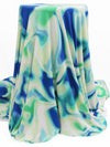 Sapphire/Seafoam/Vanilla/Multi Polyester/Lycra Tie-Dye Look Print ITY Knit 54W