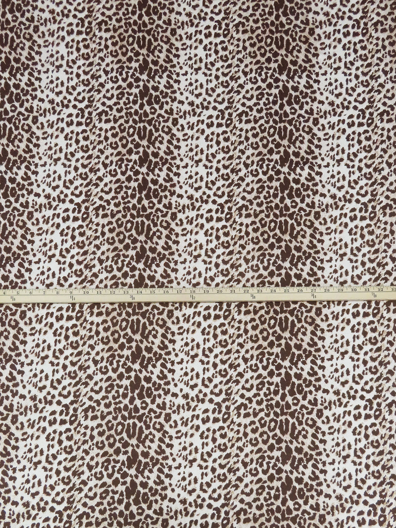 Chocolate Brown/Vanilla/Cinnamon Polyester/Lycra Animal Print DTY Knit 58W