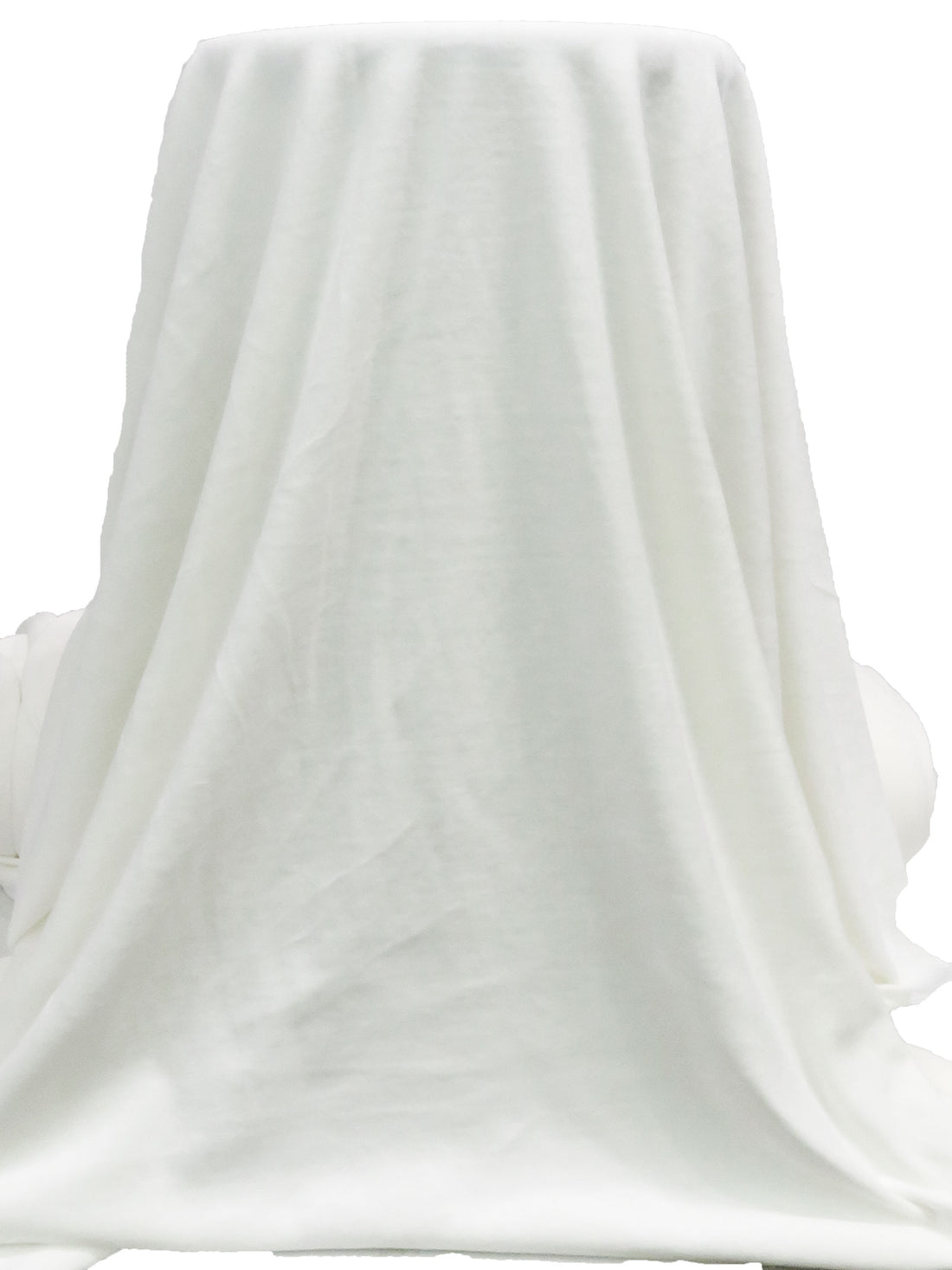 Pure White Cotton/Polyester/Lycra Velour Knit 60W
