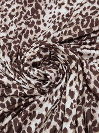 Chocolate Brown/Vanilla/Cinnamon Polyester/Lycra Animal Print DTY Knit 58W