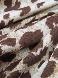 Chocolate Brown/Vanilla/Cinnamon Polyester/Lycra Animal Print DTY Knit 58W