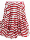 Barn Red/White Rayon/Lycra Distressed Horizontal Stripe Print Jersey Knit - Imported From Italy - 56W