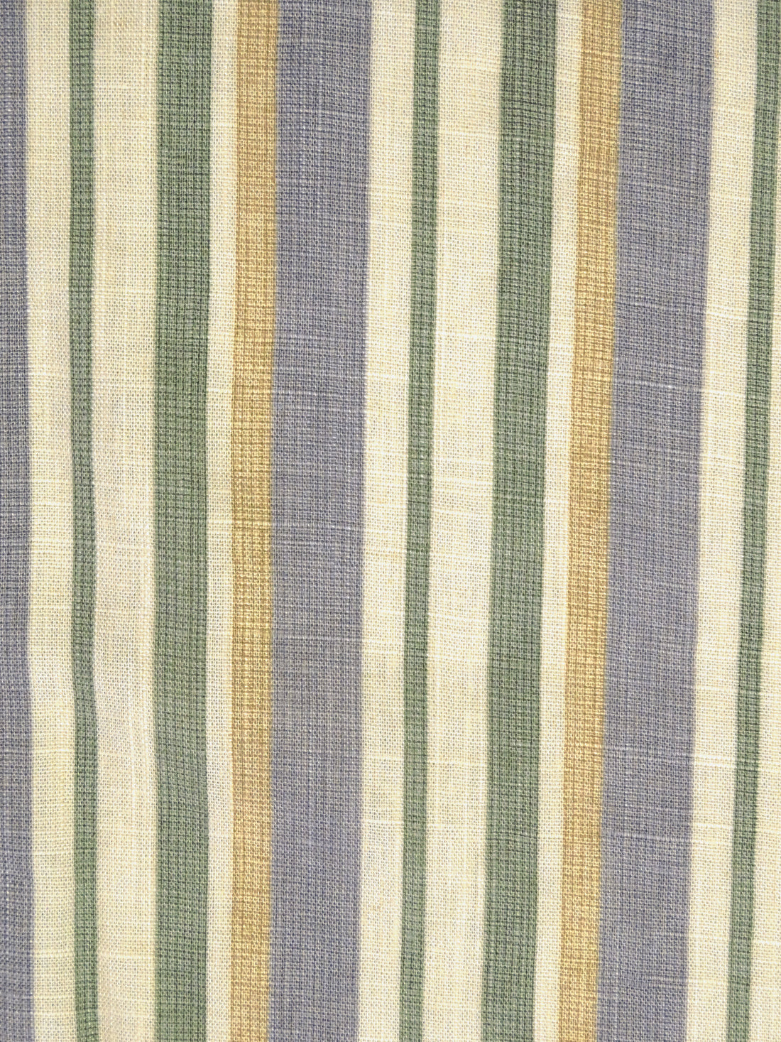 Cream/Flax/Taupe Gray/Asparagus Rayon/Polyester Vertical Stripe Weave Slubbed Challis 54W