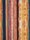 Sunset Orange/Midnight Blue/Slate Gray/Multi Polyester/Lycra Vertical Painterly Stripe Print Double Brushed Knit 56W