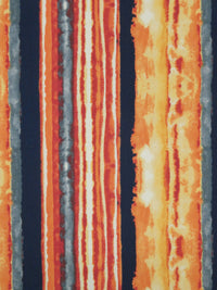 Sunset Orange/Midnight Blue/Slate Gray/Multi Polyester/Lycra Vertical Painterly Stripe Print Double Brushed Knit 56W