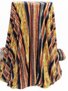 Sunset Orange/Midnight Blue/Slate Gray/Multi Polyester/Lycra Vertical Painterly Stripe Print Double Brushed Knit 56W