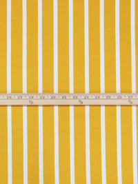 Marigold/White Polyester/Lycra Vertical Stripe Print DTY Knit 58W