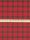 Cherry Red/Rifle Green 100% Cotton Yarn-Dyed Plaid Shirt Weight Woven - NY Designer - 58W