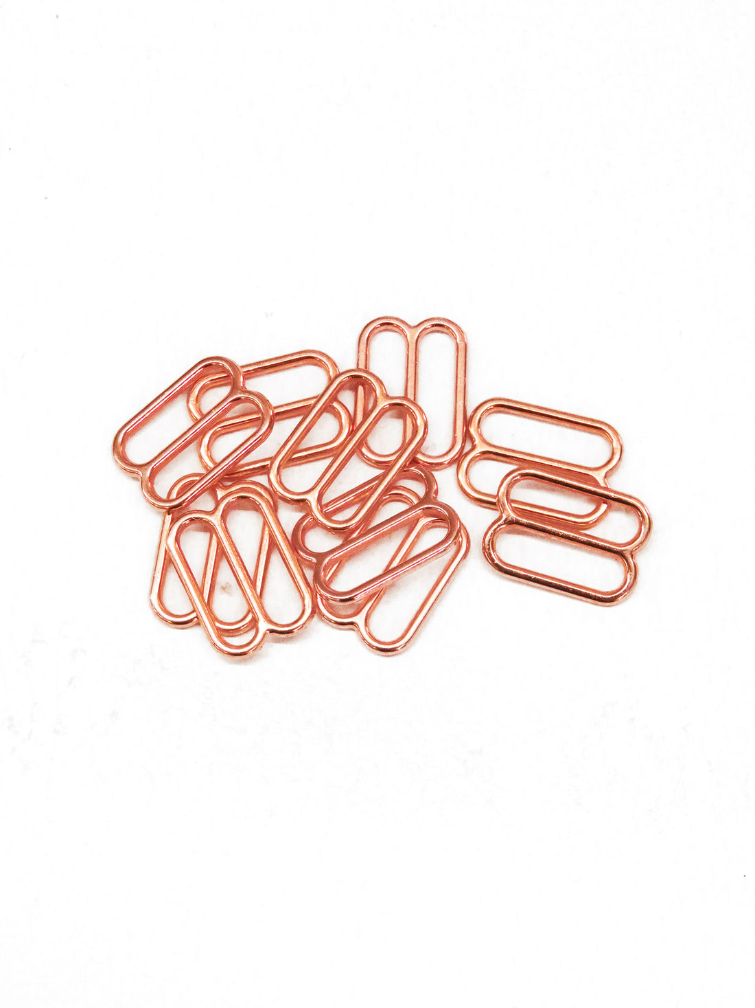 1/2" Rose Gold Bra Strap Slider - 10 Per Bag